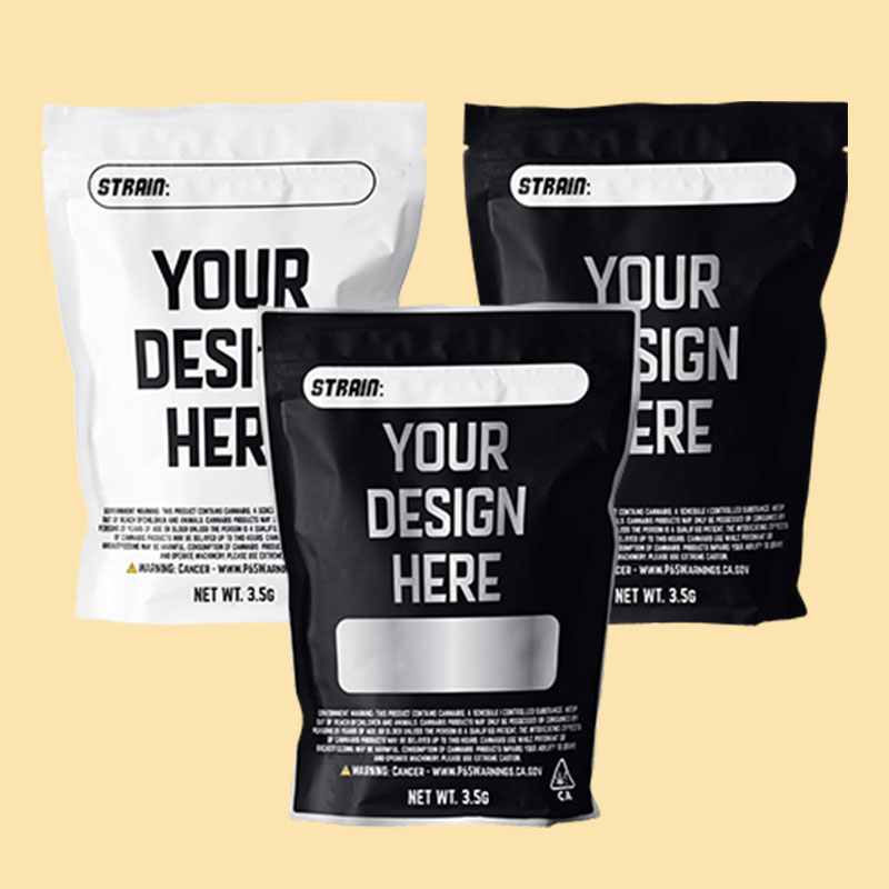 Custom Black Mylar Bags